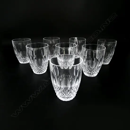# Waterford crystal set of eight Colleen small tumbler    H.90mm