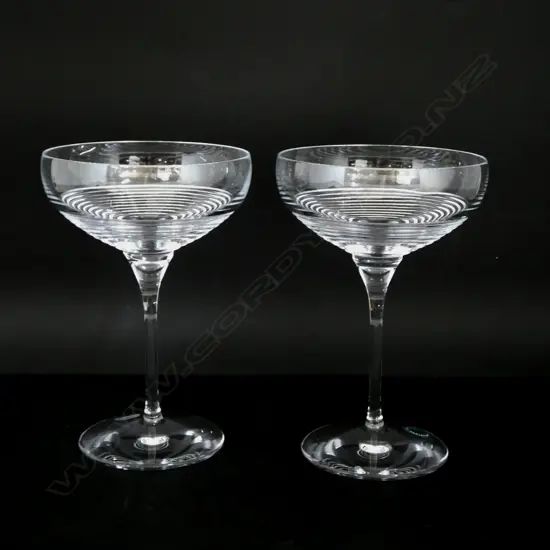 PR WATERFORD CRYSTAL LARGE COUPES / MARTINI GLASSES. In original box