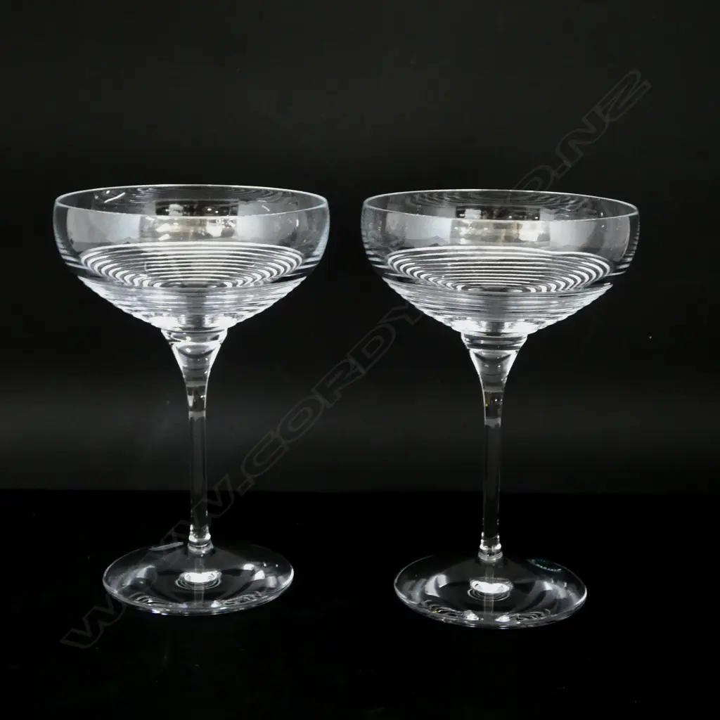 PR WATERFORD CRYSTAL LARGE COUPES / MARTINI GLASSES. In original box Image 1++