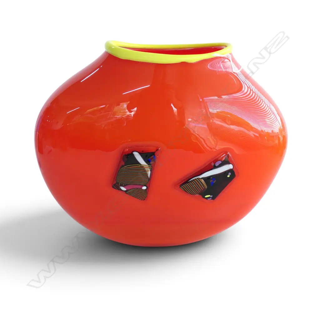 JOHN CROUCHER ART GLASS VASE, NOT SIGNED H.300mm Image 1++