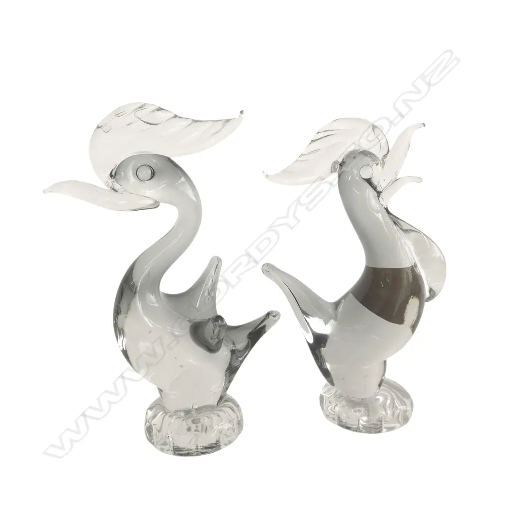 PR ITALIAN HAND-CUT CRYSTAL ROOSTER ORNAMENTS H.160mm Image 1++