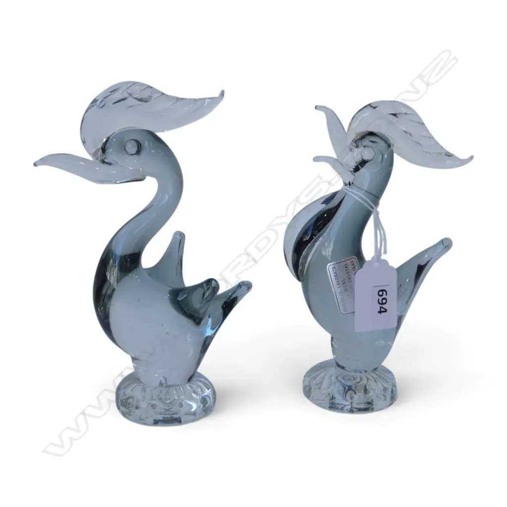 PR ITALIAN HAND-CUT CRYSTAL ROOSTER ORNAMENTS H.160mm Image 1++
