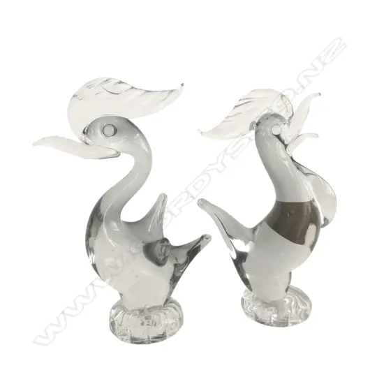 PR ITALIAN HAND-CUT CRYSTAL ROOSTER ORNAMENTS H.160mm