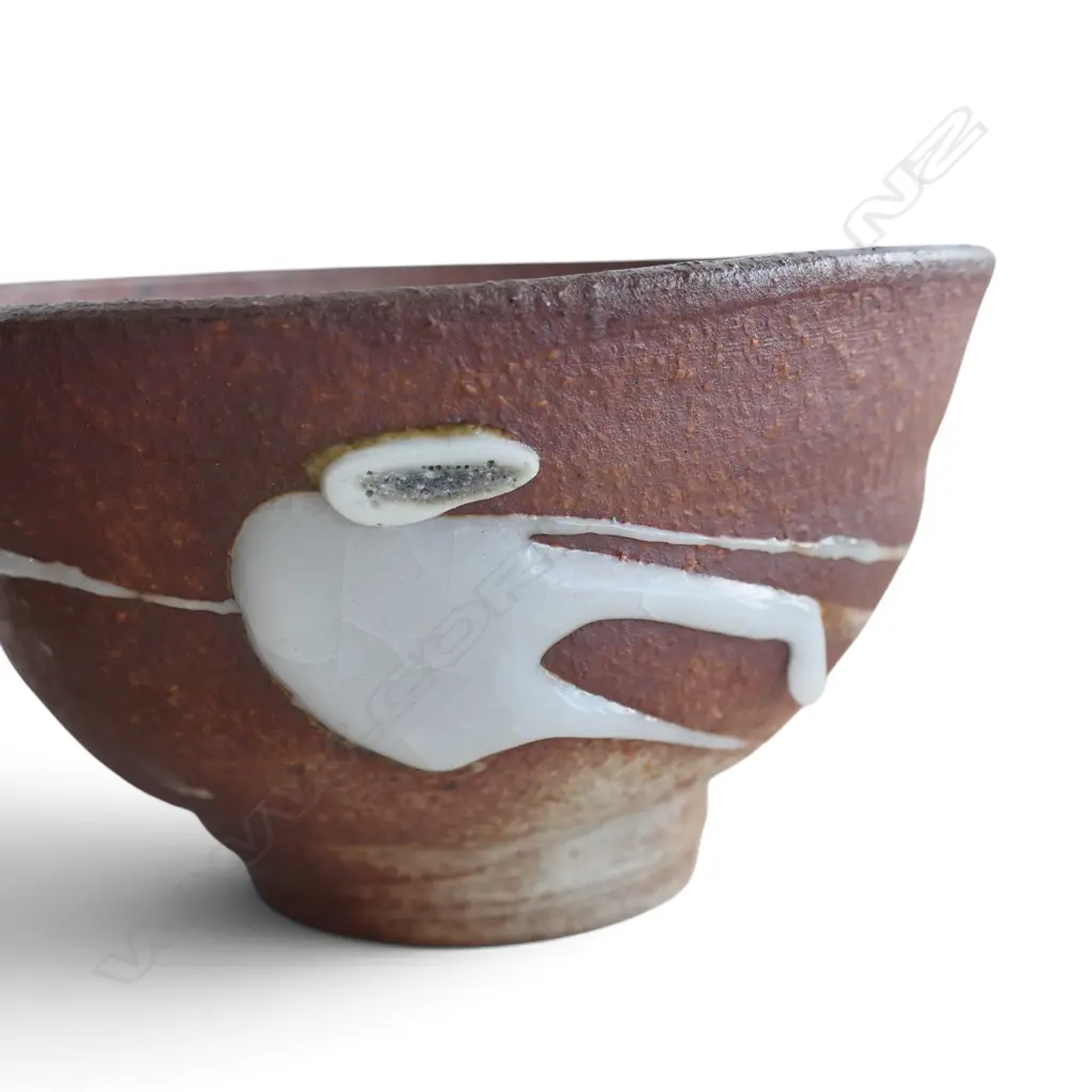2 JAPANESE? STUDIO POTTERY BOWLS H.90mm, 160mm dia Image 1++