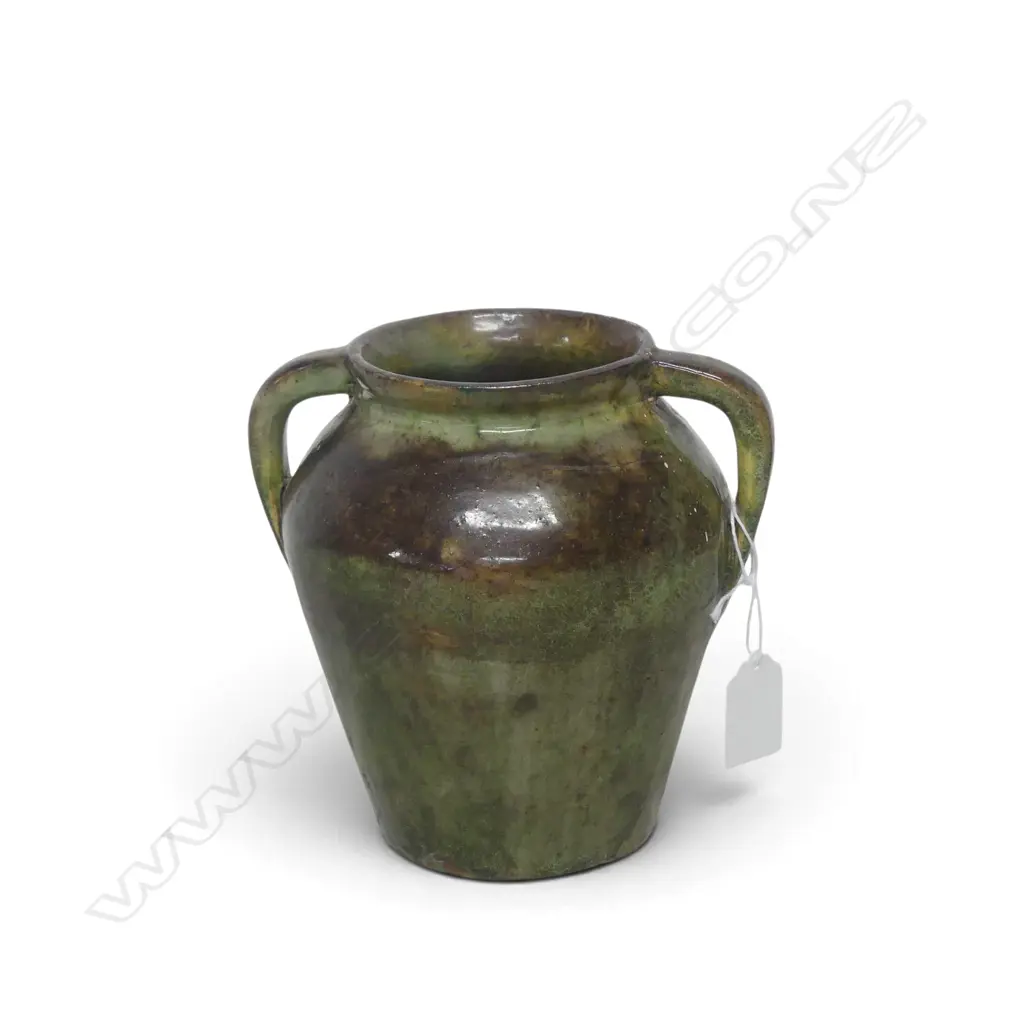 POTTERY VASE base inscribed & dated 9/9/38 H.160mm Image 1++