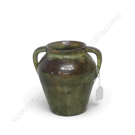 POTTERY VASE base inscribed & dated 9/9/38 H.160mm