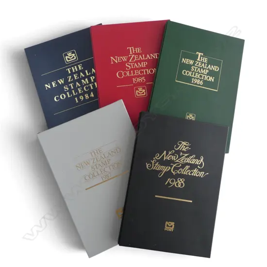 4 'THE NEW ZEALAND STAMP COLLECTION' 1984, 1985, 1986, 1987 & 1988 YEAR BOOKS