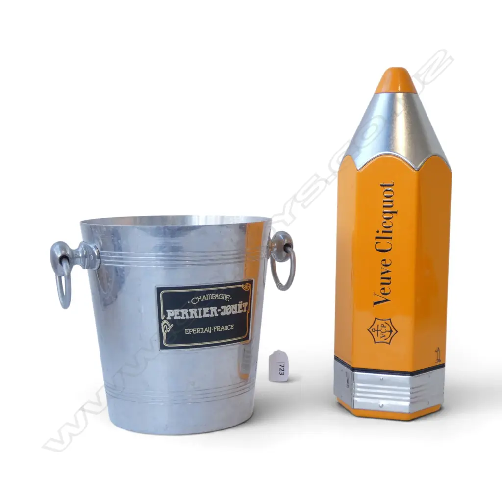 FRENCH CHAMPAGNE BUCKET H.205mm + VEUVE CLICQUOT CASE H.360mm Image 1++