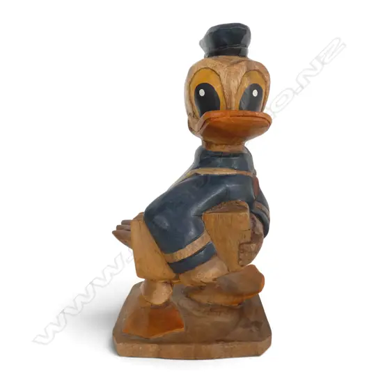  VINTAGE WOODEN DONALD DUCK FIGURE, H.360mm 