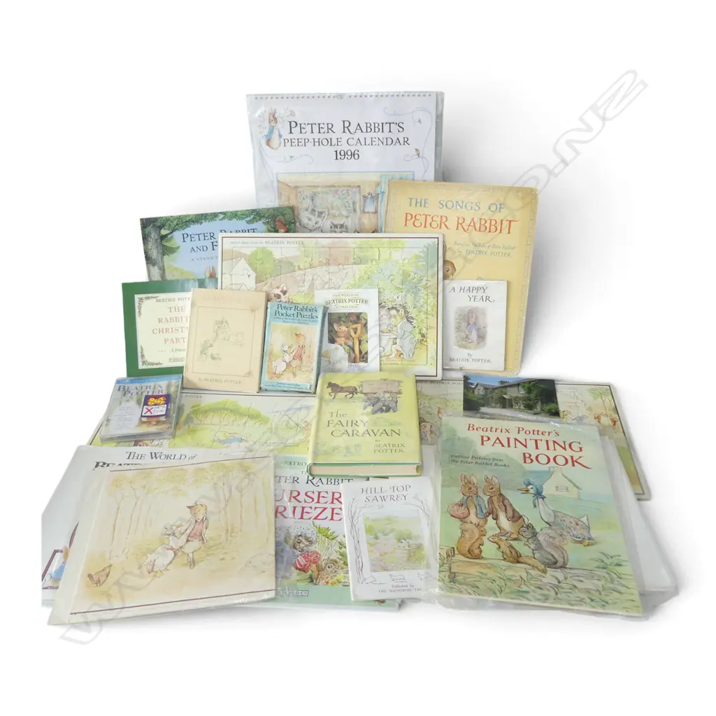 20 vintage BEATRIX POTTER ITEMS: Calendar + Wall friezes etc  Image 1++