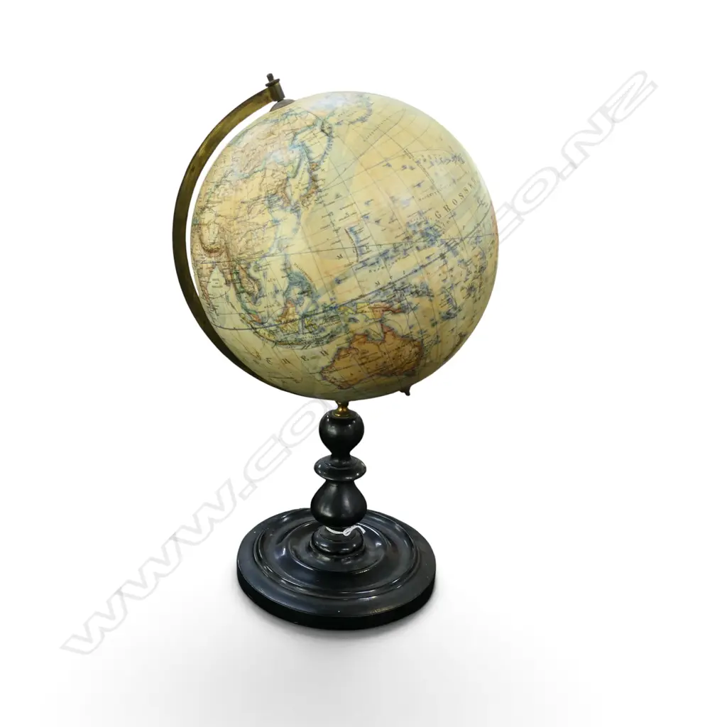 ANTIQUE GERMAN 'ERD-GLOBUS' WORLD GLOBE by ERNST SCHOTTE H.420mm Image 1++