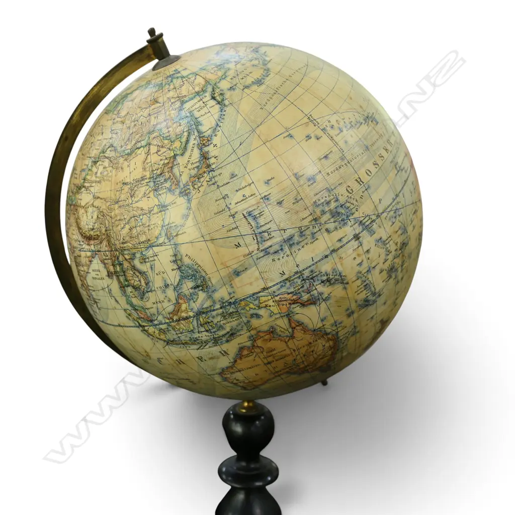 ANTIQUE GERMAN 'ERD-GLOBUS' WORLD GLOBE by ERNST SCHOTTE H.420mm Image 1++