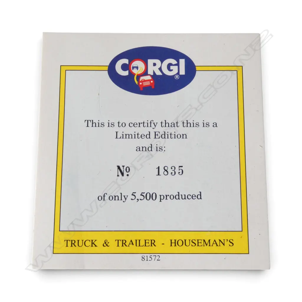 BOXED CORGI THE 'S. HOUSEMAN' A.E.C. MERCURY TRUCK & TRAILER Image 1++