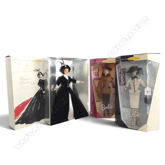 3 BOXED BARBIE DOLLS; SPRING IN TOKYO, AUTUMN IN PARIS, CLASSIQUE 'ROMANTIC INTERLUDE'