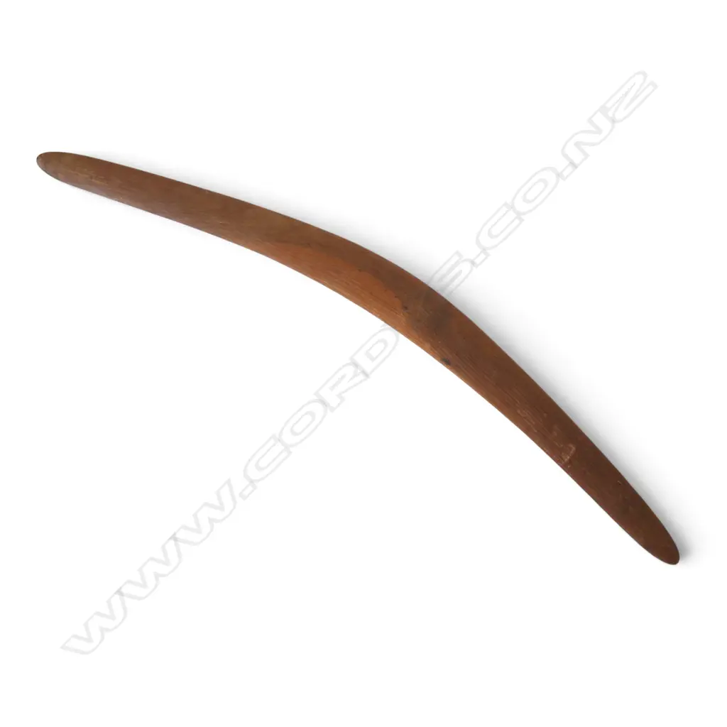 ABORIGINAL BOOMERANG w. labe affixed 'Central Australia' L.825mm Image 1++