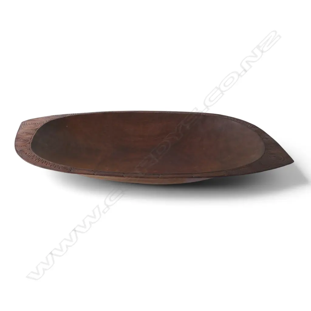LG CARVED TROBRIAND ISLANDS BOWL W.820mm Image 1++