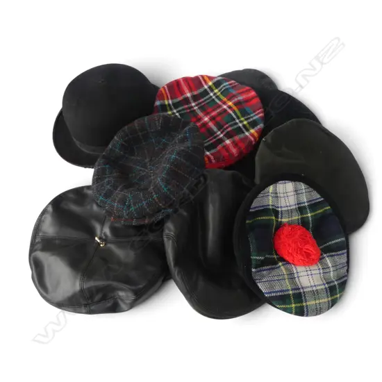 11 HATS - BOWLER HAT (WEAR) & 10 OTHERS, BERETS ETC