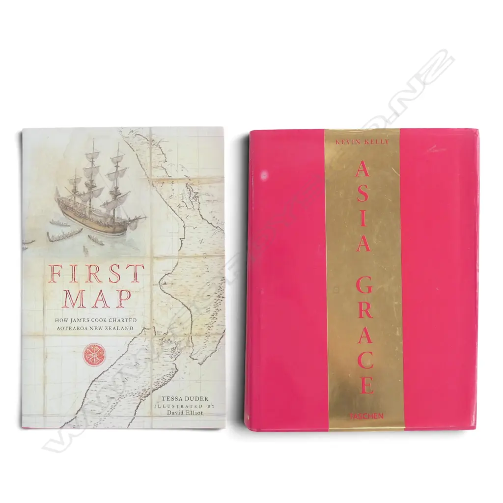 2 LRG BOOKS 'FIRST MAP' How James Cook Charted Aotearoa NZ by Tessa Duder & TASCHEN ASIA GRACE Image 1++
