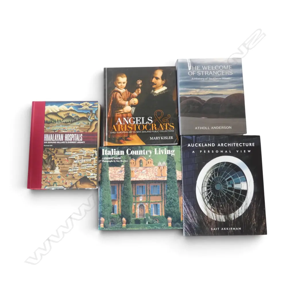 5 BOOKS; AUCKLAND ARCHITECTURE, SOUTHERN MAORI, ANGELS & ARISTOCRATS, ITALIAN COUNTRY, HIMALAYAN HOSPITALS Image 1++