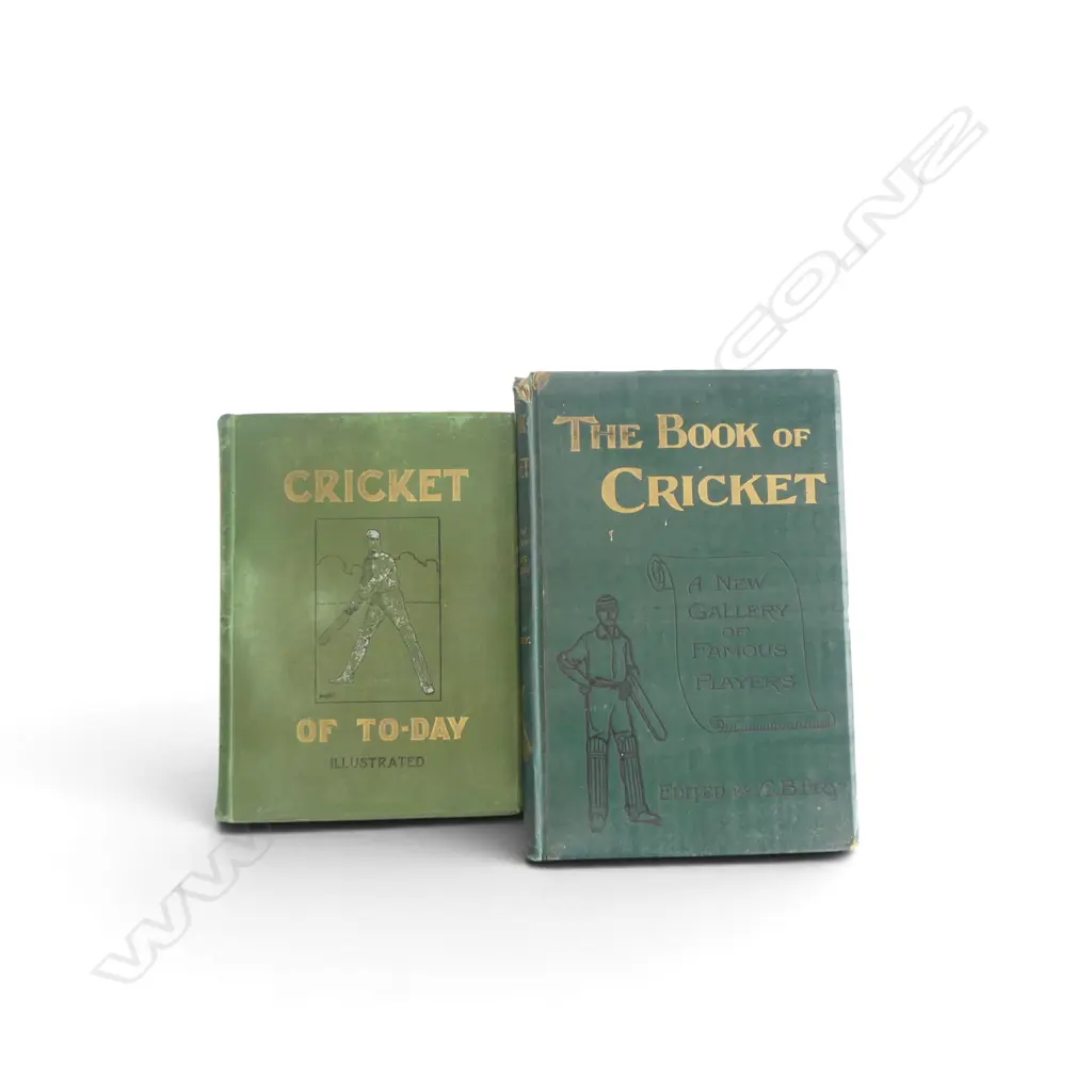 2 ANTIQUE ENGLISH HB CRICKET BOOKS: The Book of Cricket edited by C.B. Fry + Cricket of Today Image 1++