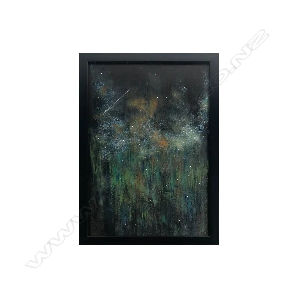 JOHN STURGESS (b. 1956) - NEBULA & COMET - ACRYLIC 285 x 200mm  Image 1++