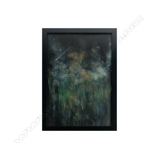 JOHN STURGESS (b. 1956) - NEBULA & COMET - ACRYLIC 285 x 200mm 