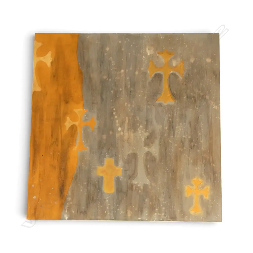 LESLEY CAMPBELL, UNTITLED, ACRYLIC ON CANVAS, SIGNED & DATED 2006 765x765mm Image 1++