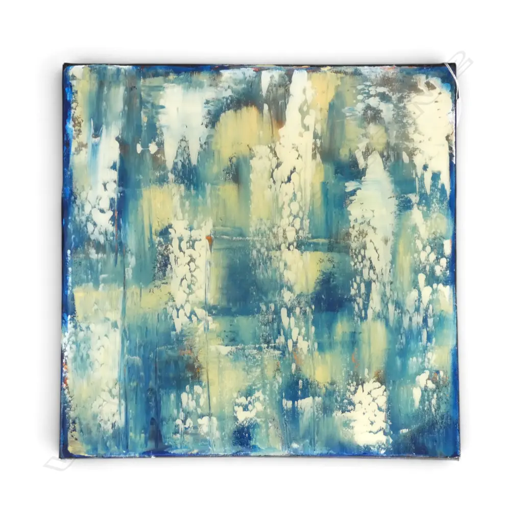 JAMES FLYNN, ABSTRACT, ACRYLIC ON CANVAS, SIGNED & DATED 2013 VERSO 460x460mm Image 1++