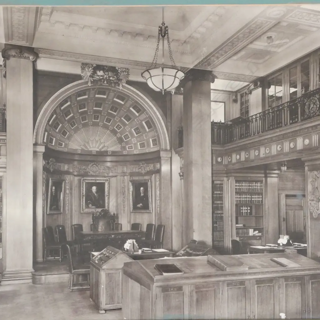 FRAMED PHOTO PRINT 'ALCOVE IN THE LIBRARY LLOYDS LONDON' 235x300mm Image 1++