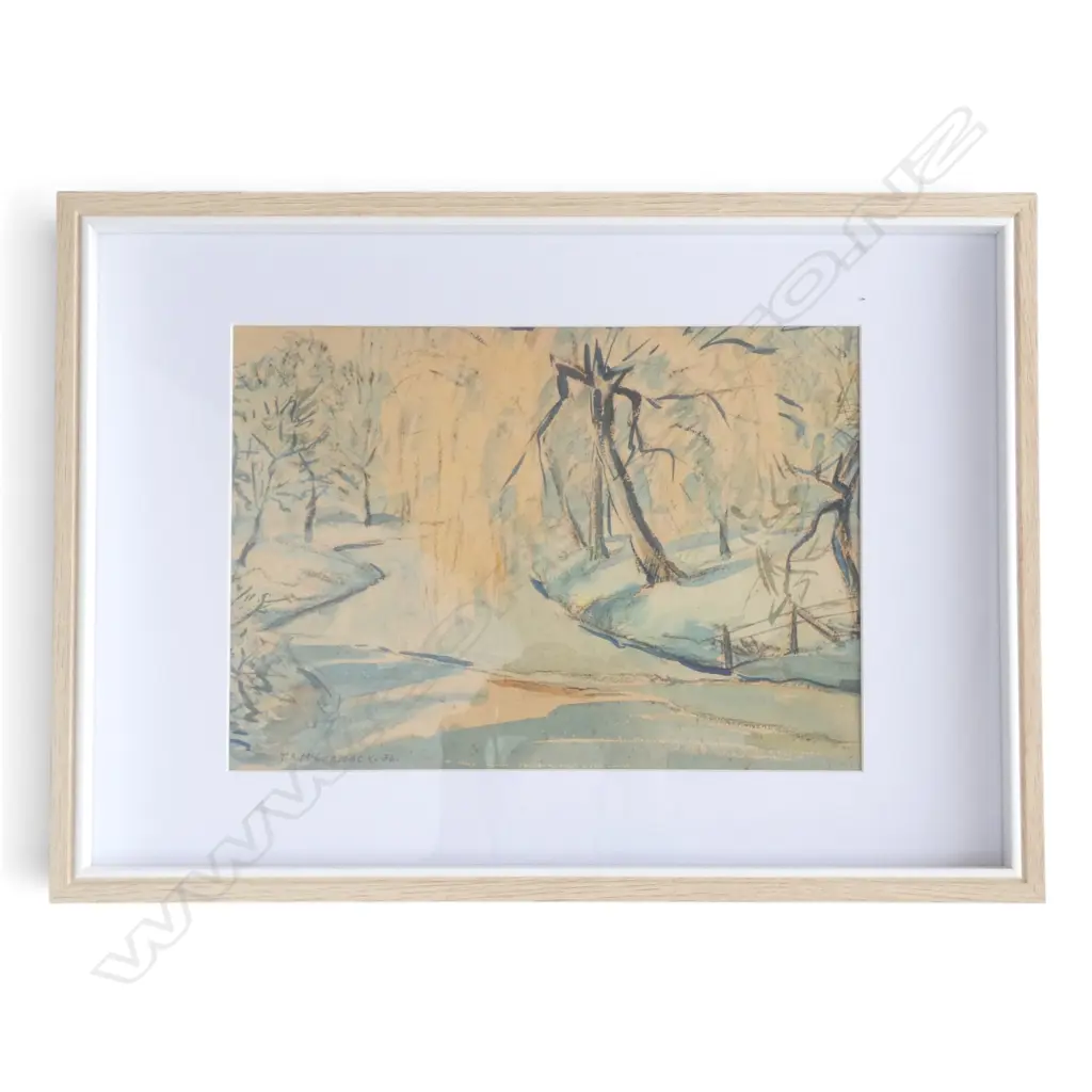 Thomas Arthur McCORMACK (1883-1973) WATERCOLOUR RIVER SCENE SIGNED & DATED '34 200 x 285mm Image 1++