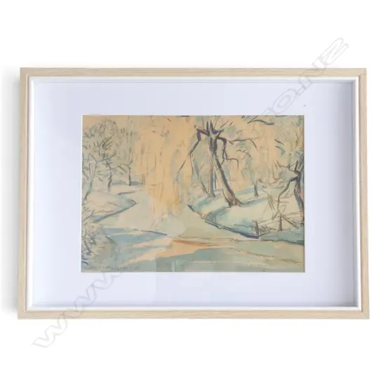 Thomas Arthur McCORMACK (1883-1973) WATERCOLOUR RIVER SCENE SIGNED & DATED '34 200 x 285mm