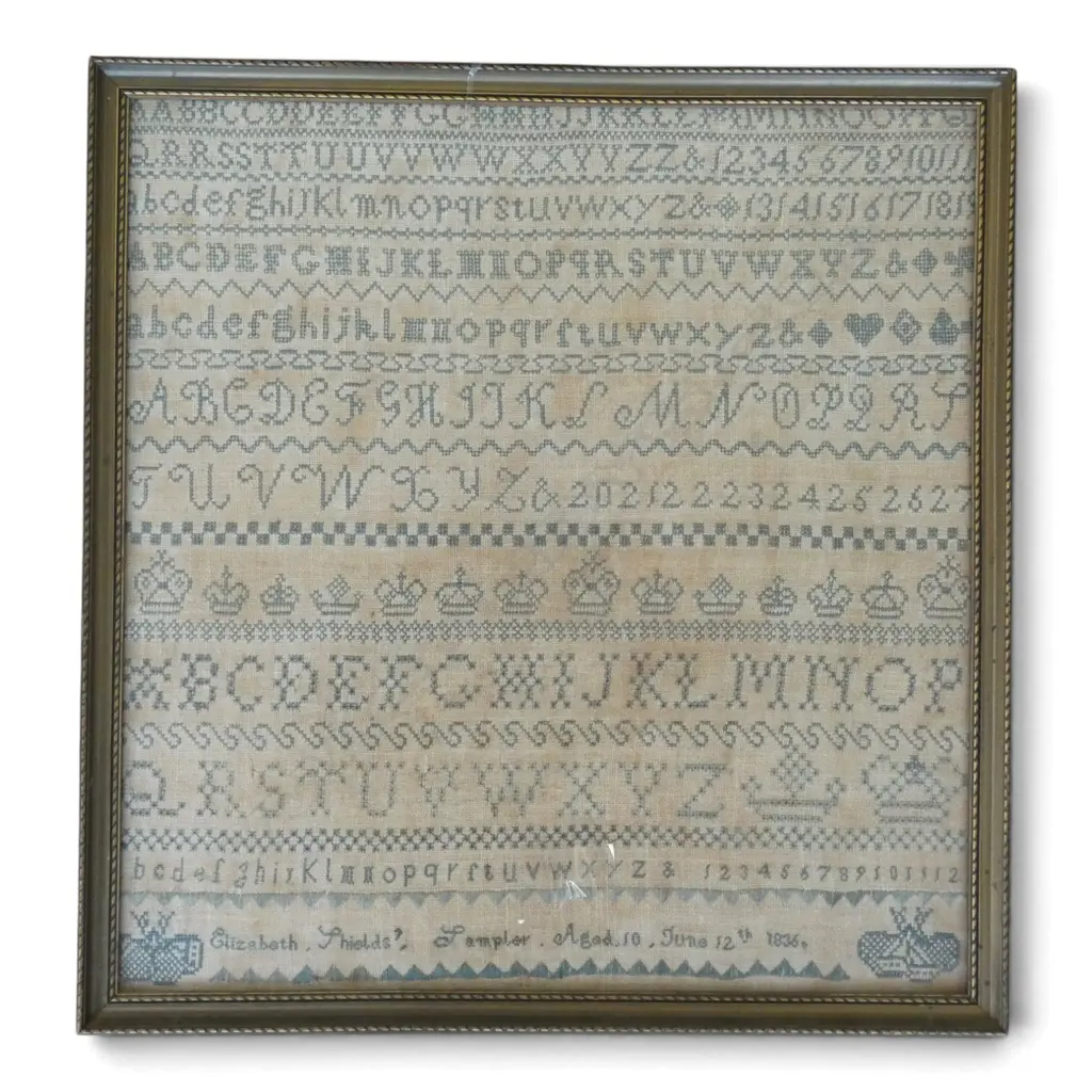 ANTIQUE SAMPLER 410x390mm Image 1++