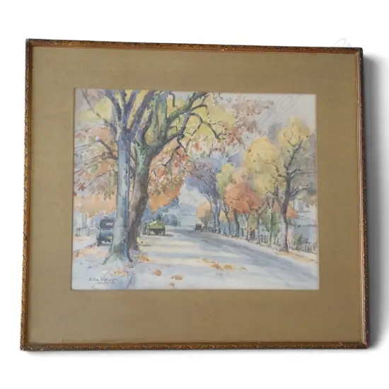 ELLA SPICER, SYMONDS STREET, WATERCOLOUR, 320x390mm