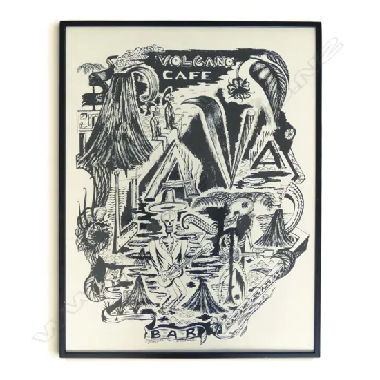 VOLANO CAFE BAR, LYTTLETON NEW ZEALAND, POSTER 775x590mm