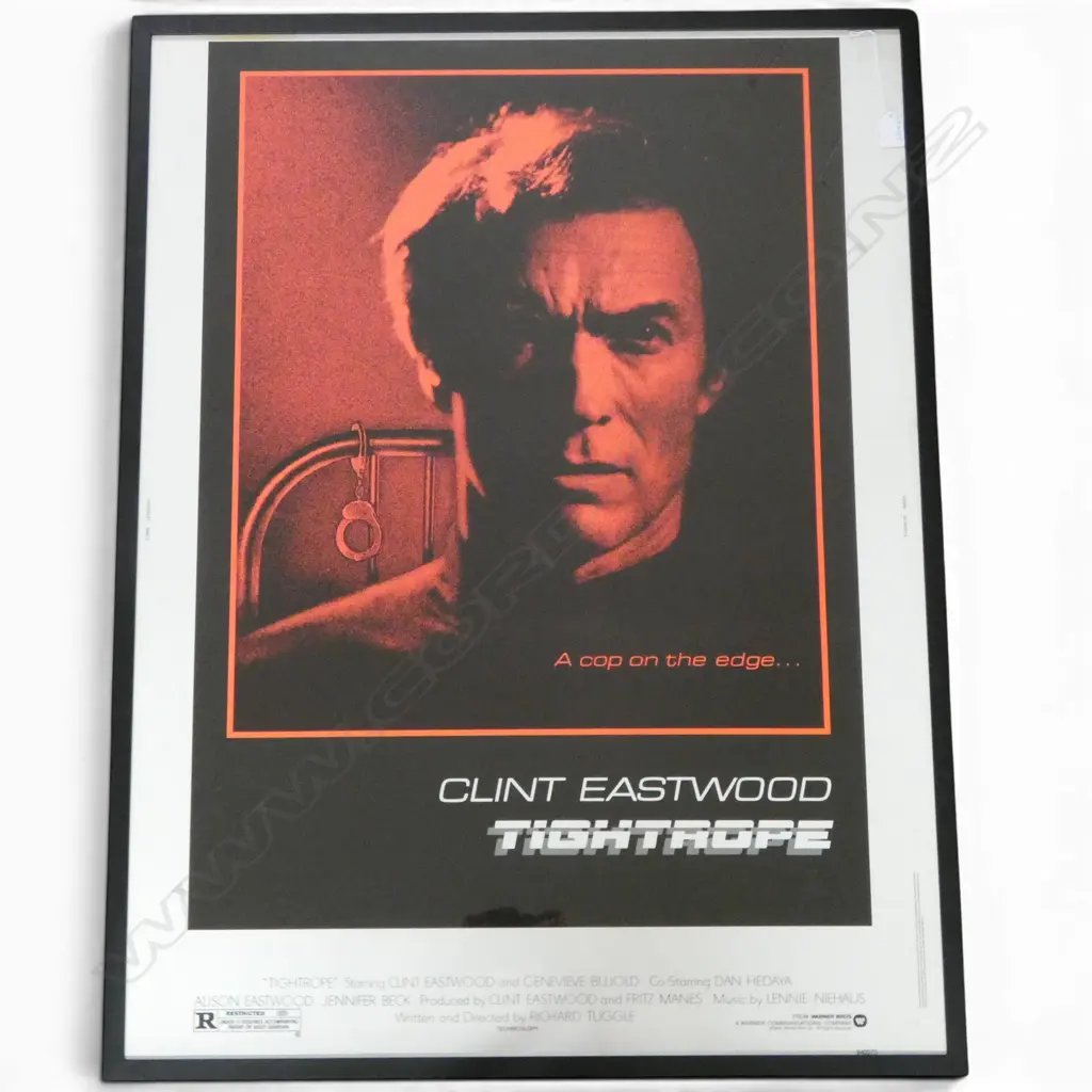 FRAMED 1 sheet MOVIE POSTER CLINT EASTWOOD TIGHTROPE 1984 WARNER BROS H.1000mm W.750mm Image 1++