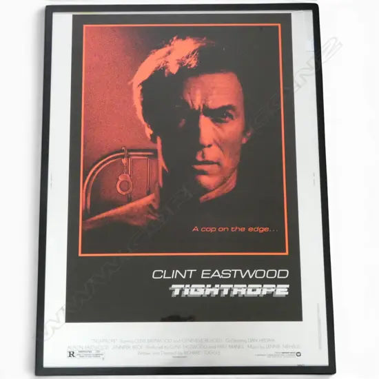 FRAMED 1 sheet MOVIE POSTER CLINT EASTWOOD TIGHTROPE 1984 WARNER BROS H.1000mm W.750mm