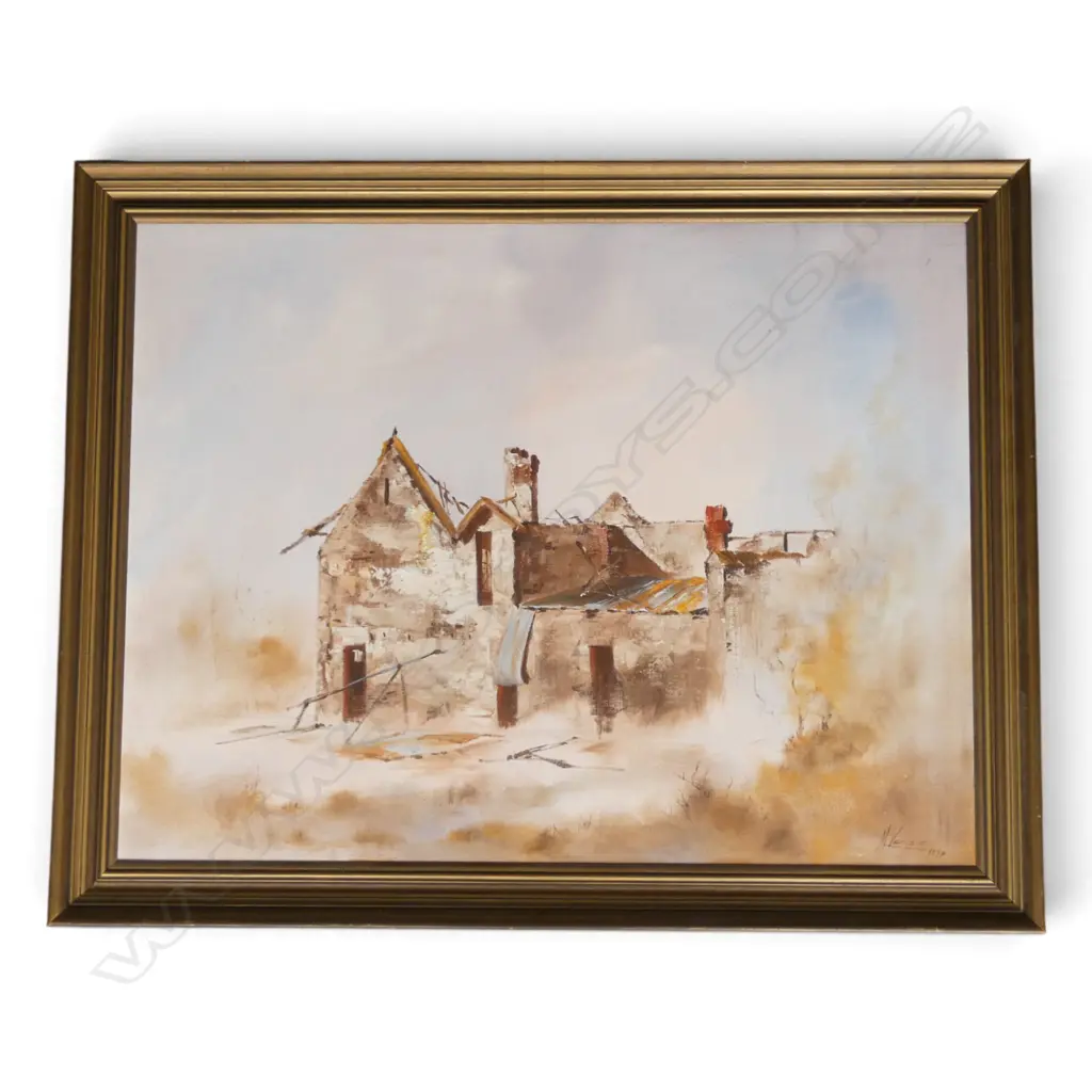 CHARLES MCKENZIE, 'THE  HALLENSTEIN HOMESTEAD', ACRYLIC ON CANVASBOARD, SIGNED, 645 X 850MM Image 1++