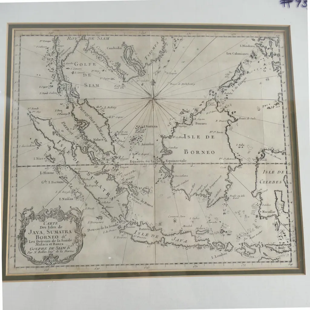 4 ARTWORKS; GREAT WAR CERTIFICATE 310x370mm, 2 ARCHITURAL ENGRAVINGS, MID 18thC FRENCH MAP OF JAVA, SUMATRA & BORNEO Image 1++