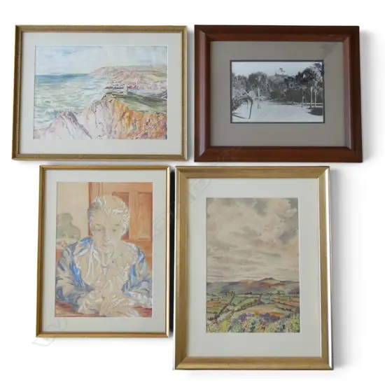 4 ARTWORKS; ONE TREE HILL PHOTO 155x235mm, 3 ESTER LOIS QUILTER WCs
