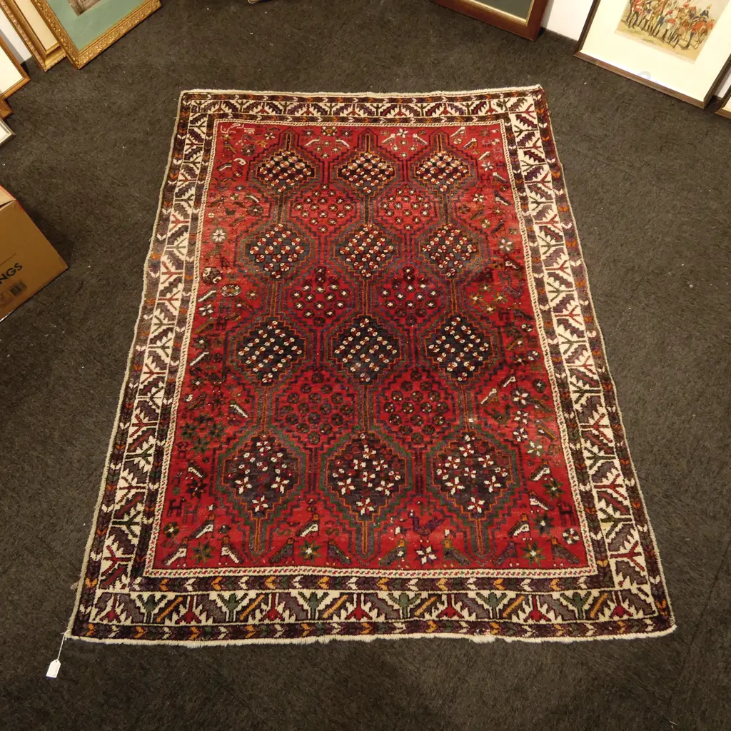 PERSIAN HAND KNOTTED WOOL PILE RUG (SOME FADING)  1890 X 1450MM  Image 1++