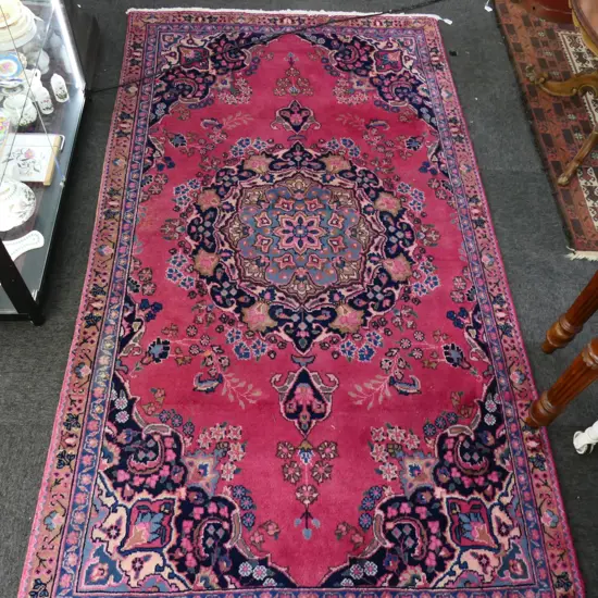 HAND KNOTTED WOOL PILE RUG 2440x1330mm