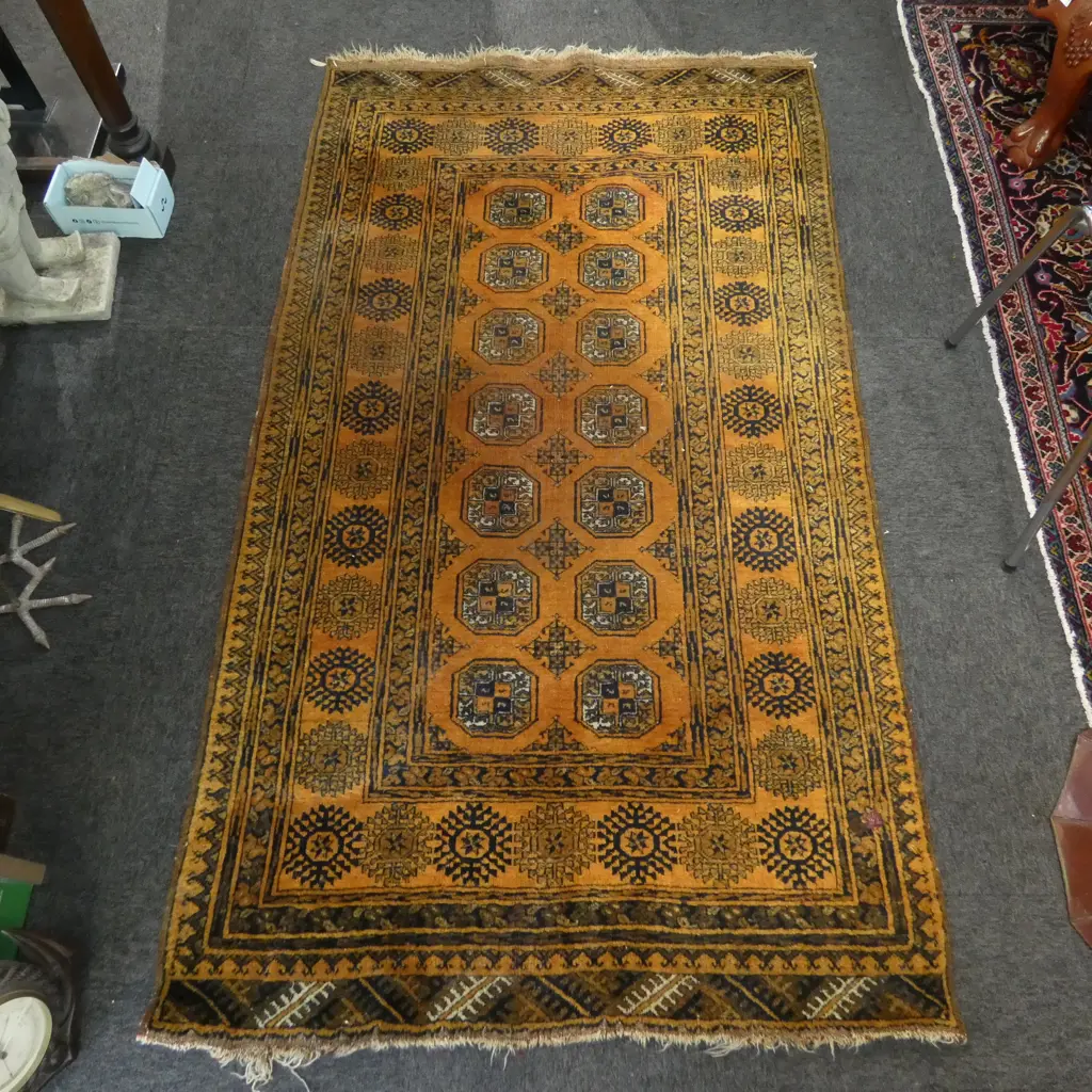 HAND KNOTTED ALL WOOL RUG 1980x1100mm Image 1++