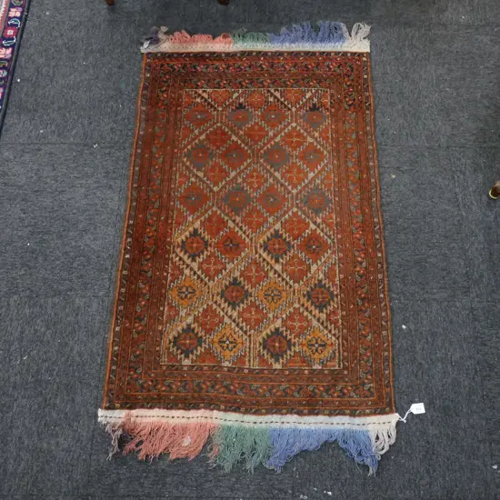 HAND KNOTTED ALL WOOL RUG 1250x760mm
