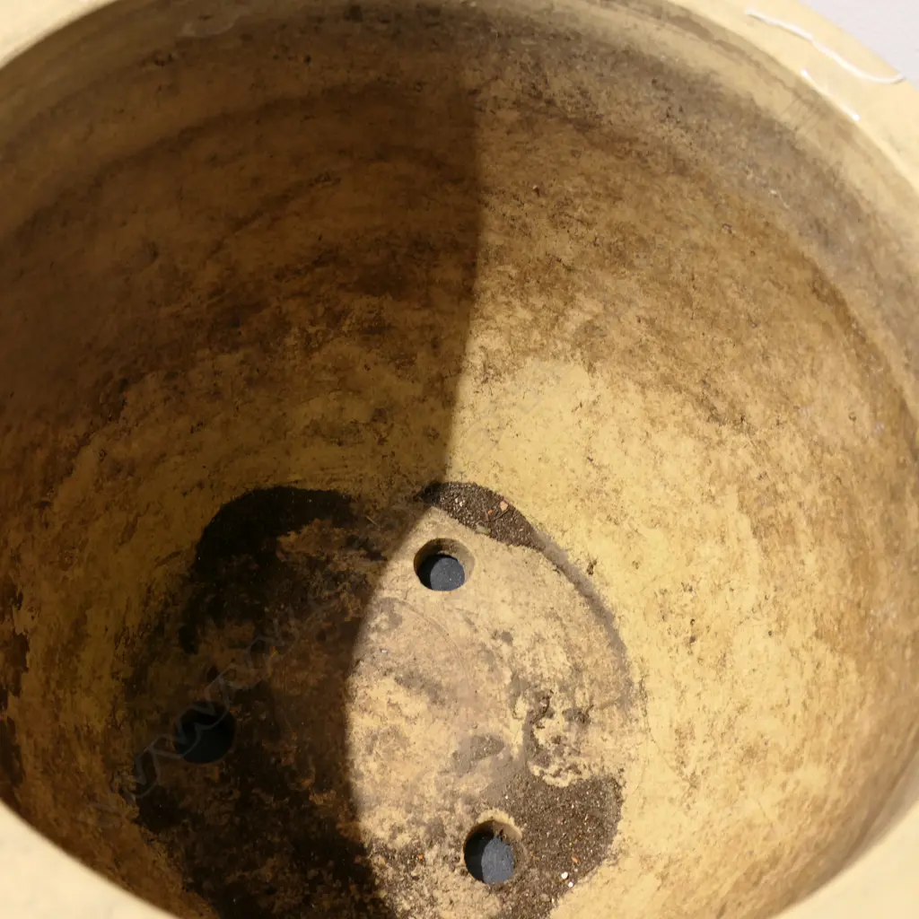 BLU AND WHITE CHINESE PLANTER WITH SAUCER, DIA.380 H.300MM Image 1++