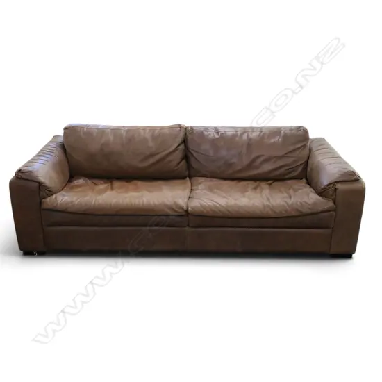 MODERN LEATHER SOFA W.2400mm