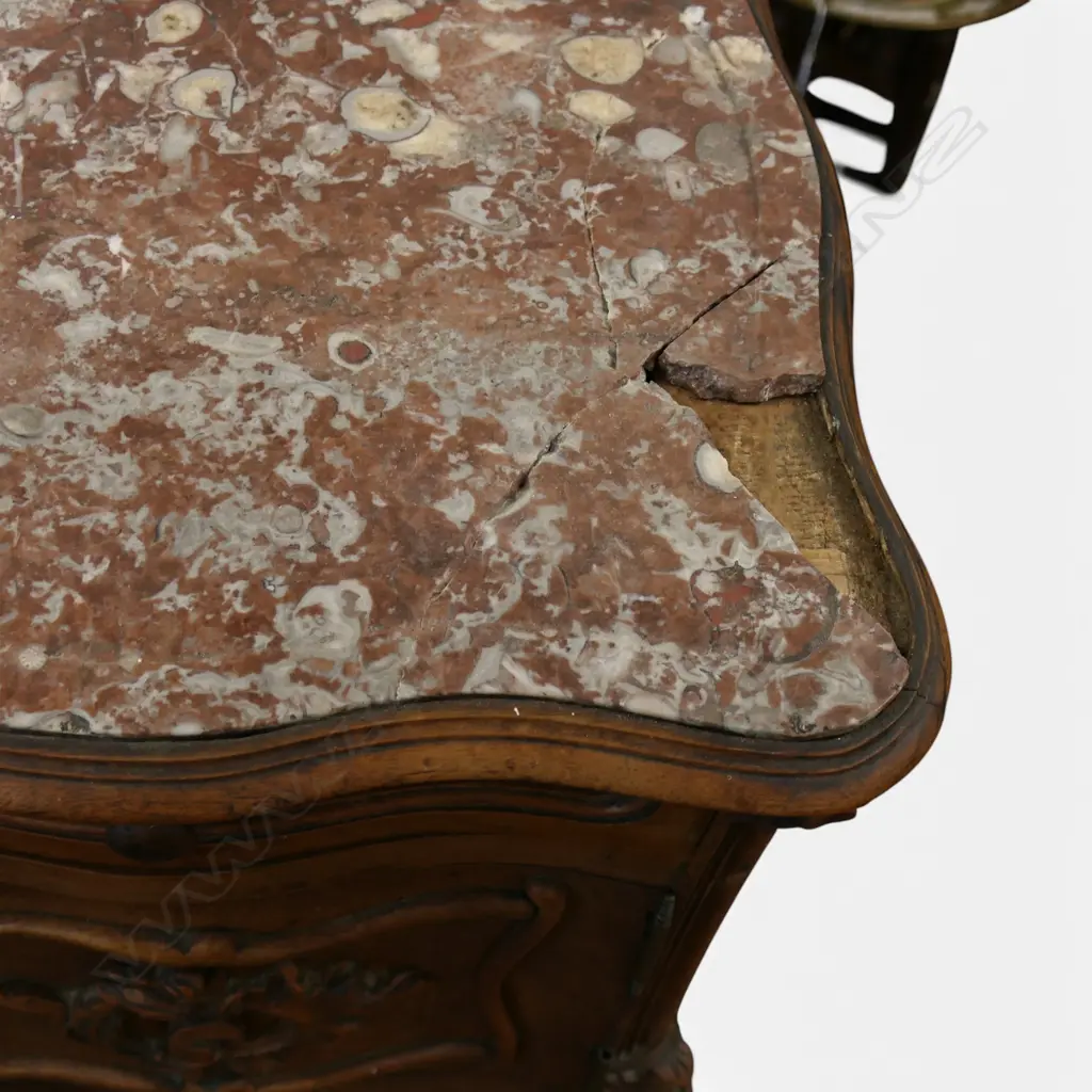 PR FRENCH MARBLE TOP SIDE TABLES A/F 420x420x830mm Image 1++