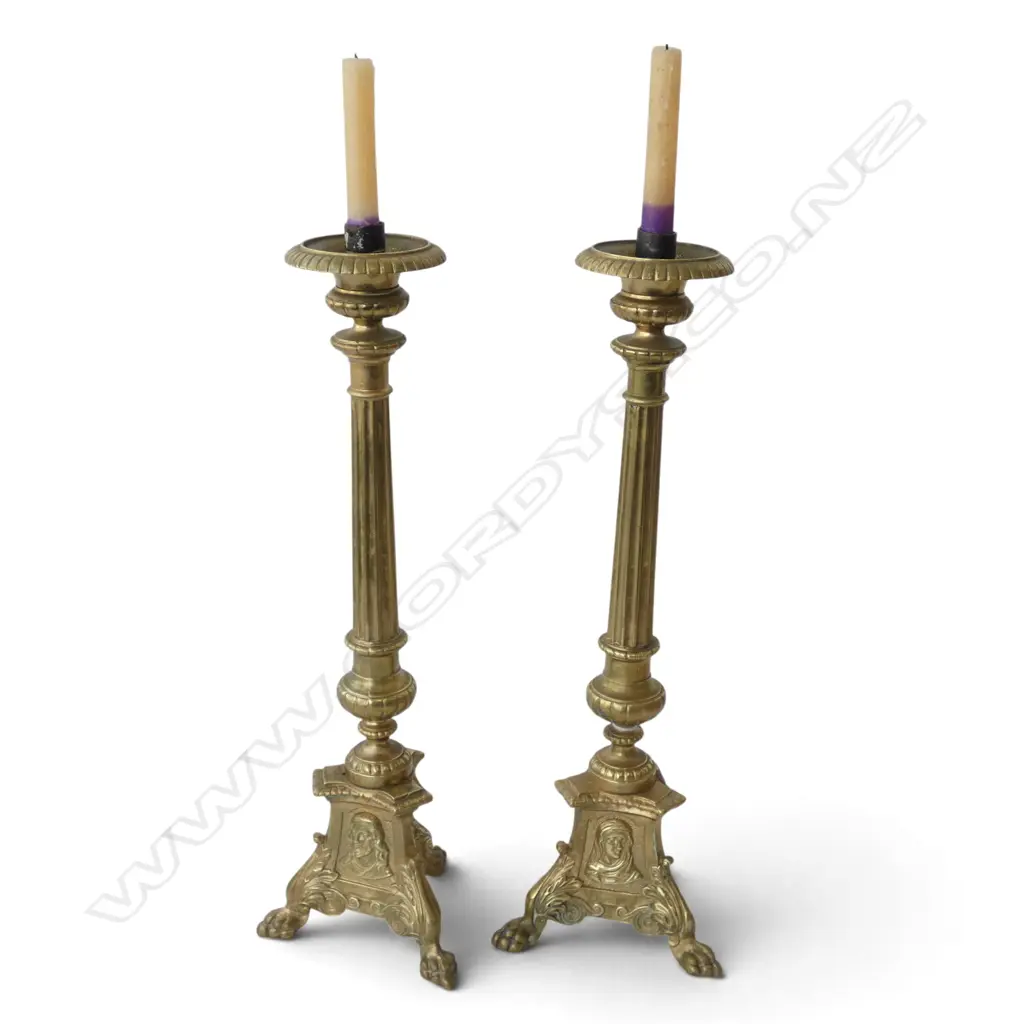 BRASS CANDLE STICKS 520MM Image 1++