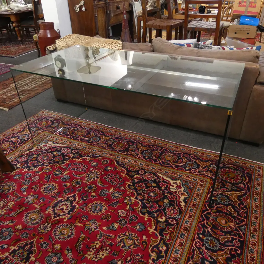 MODERN GLASS DESK 1600x800x750mm Image 1++