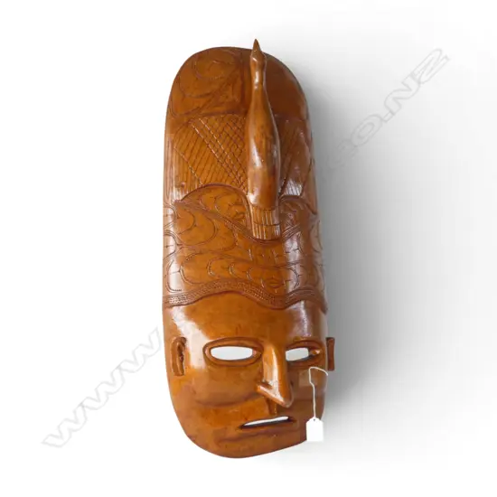 CARVED PAPUA NEW GUINEA MASK H.680mm