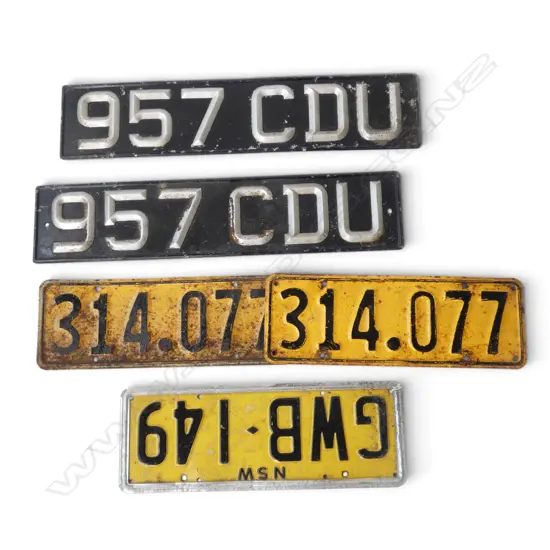 ASST. VINTAGE NUMBER PLATES